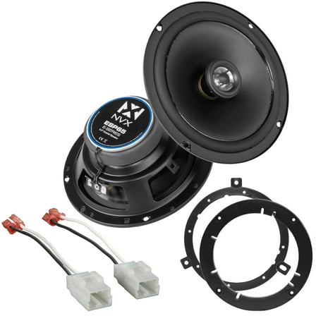 NVX 6.5" Car Speaker Upgrade Kit for 2007-2017 Jeep Wrangler Rear Speakers Harness Wire Adapters