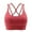 Red, variant on felwors Sports Bra for Women, Scoop Neck Crisscross Back Padded Low Impact Bras Tops for Workout Yoga Gym Black, S
