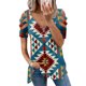 thumbnail image 2 of Blusa de manga corta con cuello en V y cremallera suelta para mujer OAVQHLG3B Store lin121212, 2 of 4