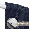 thumbnail image 4 of Navy Blue Swag Valances for Windows, Kitchen Curtains 36 Inch Length 2 Panels Set, Spring Flora Short Curtains for Small Windows Rod Pocket Cafe Curtains Drapes 28"x36", 4 of 8