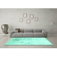 thumbnail image 3 of Ahgly Company Machine Washable Indoor Rectangle Persian Turquoise Blue Traditional Area Rugs, 7' x 9', 3 of 4