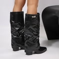thumbnail image 6 of DeHolifer Women's Knee High Riding Boots Round Toe Block Heel Tall Boots Comfortable Pull on Boots, 6 of 8