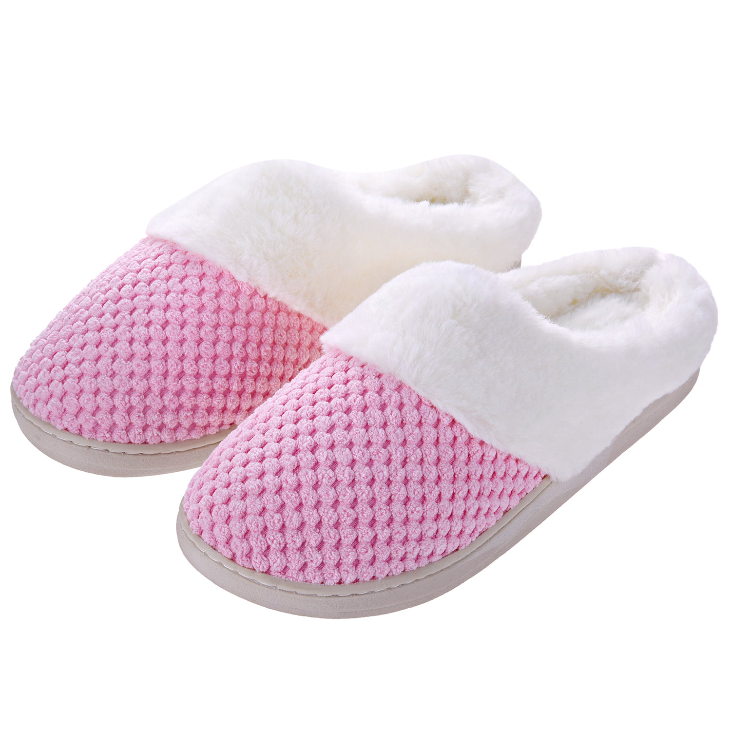 Dasein - Women's Slippers House Shoes Fleece Fuzzy Plush Lining Comfort ...