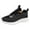 Black, variant on NOKIO Womens Walking Shoes Slip On Tennis Running Shoes Memory Foam Lightweight Work Sneakers for Indoor Outdoor Gym Breathable Comfortable Thick Sole Non Slip And Lace Up Shoes