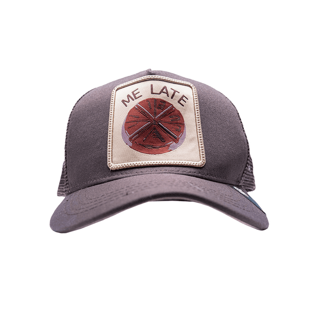 Gorra Visera curva con malla y ajustador Pook Frase Me late Chocolate