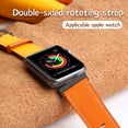 thumbnail image 3 of KOMI iWatch 38mm 42mm 49mm Watch Band,Genuine Leather Replacement Strap Compatible with Apple Watch Ultra 49mm/Apple Watch Series 3/2/1,Reversible Double Color, 3 of 8