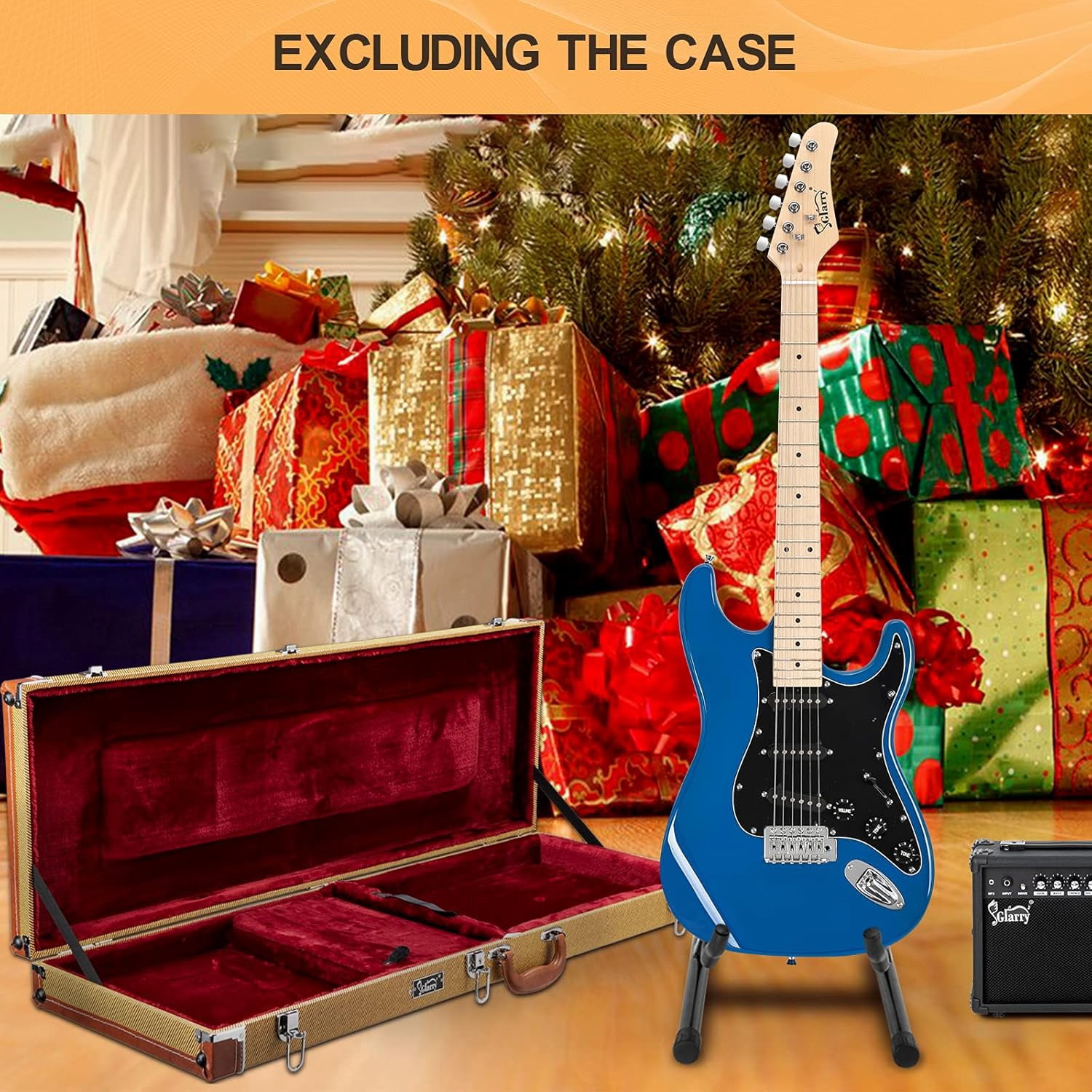 GLARRY Full Size Electric Guitar with 20W Amp  and Accessories Pack Guitar Bag for Music Lover Beginner