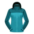 thumbnail image 5 of Little Donkey Andy Women's Waterproof Rain Jacket Lightweight Outdoor Windbreaker Rain Coat Shell for Hiking,Travel Deep Blue/Aqua XXL, 5 of 7