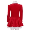 thumbnail image 4 of DPOIS Women's Ice Skating Dress Christmas Long Sleeve Velvet Performance Dresses Red Small, 4 of 7