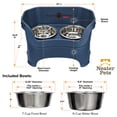 thumbnail image 5 of Neater Pets Neater Feeder Deluxe Mess-Proof Elevated Food & Water Bowls for Large Dogs, Dark Blue, 5 of 11