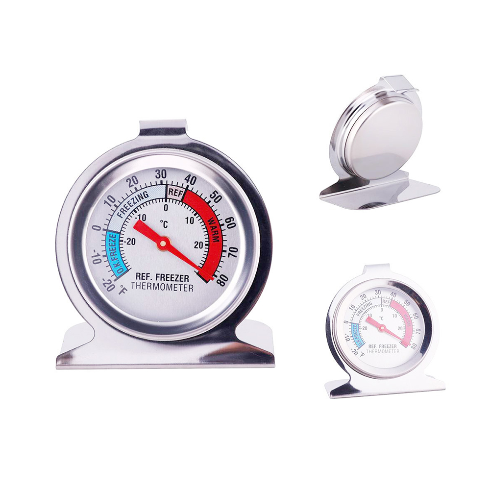 2PCS Refrigerator Ice Celler Thermometer Stainless Steel Temperature