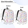 thumbnail image 2 of Disketp Easter Colorful Rabbit print Canvas Backpack Lightweight Travel Daypack Student Rucksack Laptop Backpack-Medium, 2 of 5