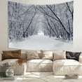 thumbnail image 5 of DaShan Winter Snow Forest Tapestry Wall Hanging,Winter Landscape Backdrop for Bedroom Living Room Dorm,60"Wx50"L, 5 of 5