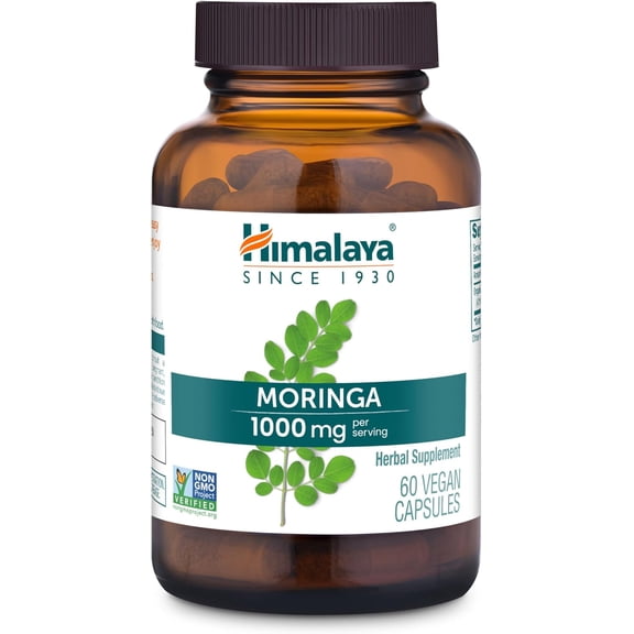 Himalaya Moringa, 60 Capsules, Green Superfood for Antioxidant Support and Wellness, 1 Month Supply