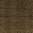 thumbnail image 1 of Ahgly Company Indoor Square Abstract Brown Modern Area Rugs, 4' Square, 1 of 4