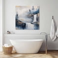 thumbnail image 4 of Abstract Scenery Art Canvas Wall Art, Mountain Waterfall Trees Watercolor Framed Wall Decor Modern Artwork Prints Painting for Living Room, Bedroom, Kitchen & Cafe Decor 28x28 Inch, 4 of 9