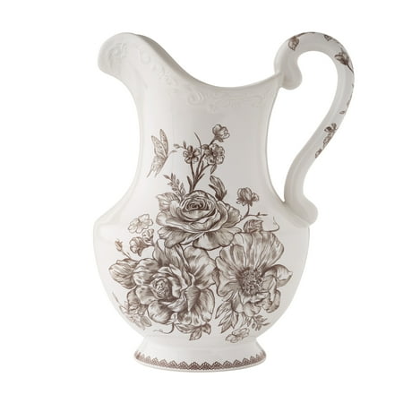 The Pioneer Woman Agatha Stoneware 2-Quart Pitcher, Brown