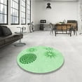 thumbnail image 3 of Ahgly Company Indoor Round Patterned Light Green Area Rugs, 6' Round, 3 of 6