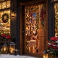 thumbnail image 2 of Christmas Front Door Cover with Elastic Edges, Festive Holiday Door Decorations for Front Door, Xmas Party Home Indoor Outdoor Decor, 2 of 4