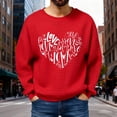 thumbnail image 3 of Mens Valentines Day Sweatshirts Heart Love Graphic Waffle Sweater Red Tops Casual Cute Valentine Holiday Clothing, M Red, 3 of 3