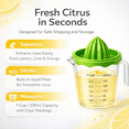 thumbnail image 2 of Manual Citrus Juicer with Measuring Cup 1 Cup 250ml Lemon Lime Orange Hand Squeezer BPA Free, 2 of 7