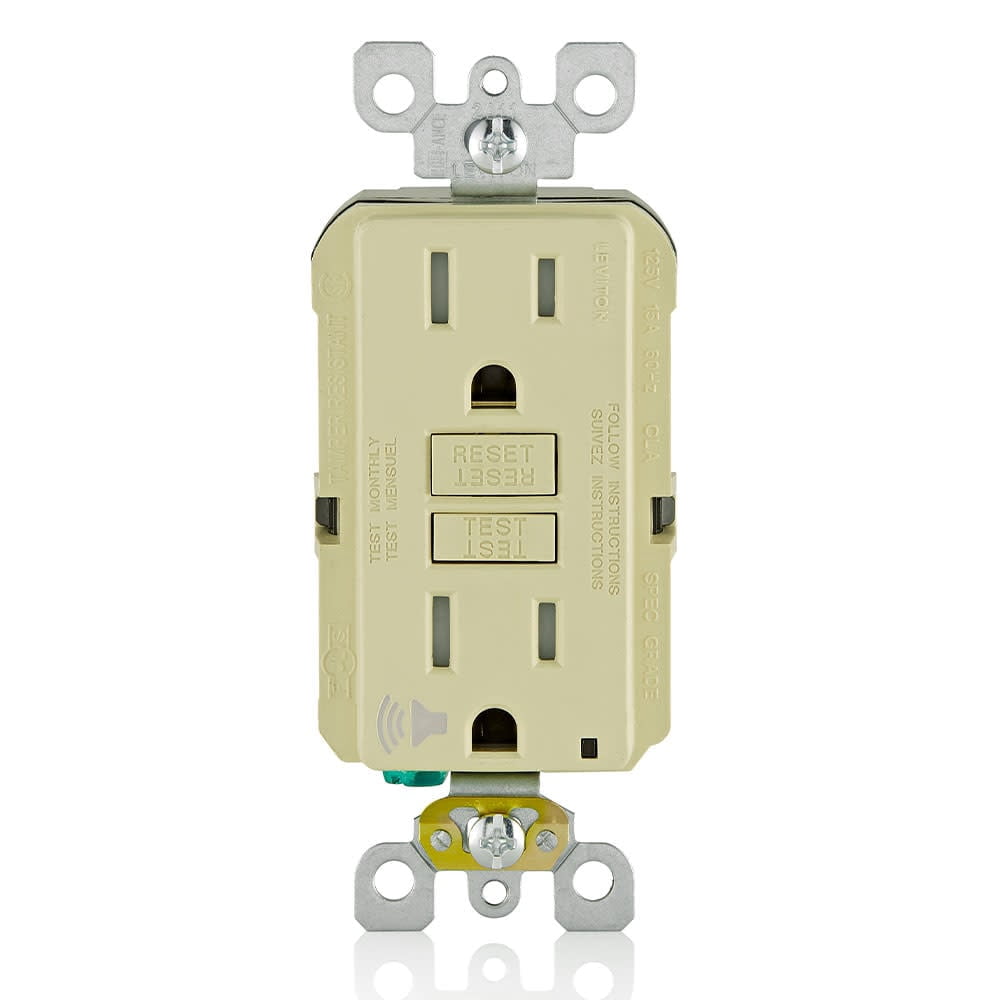 Leviton GFTA1-I Gfta1-I 15 Amps 125 V Ivory Audible Outlet 5-15R