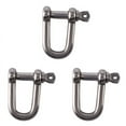thumbnail image 1 of 3X,M6X38mm Straight D-Shackle, Short, Stainless Steel AISI 316, 1 of 8