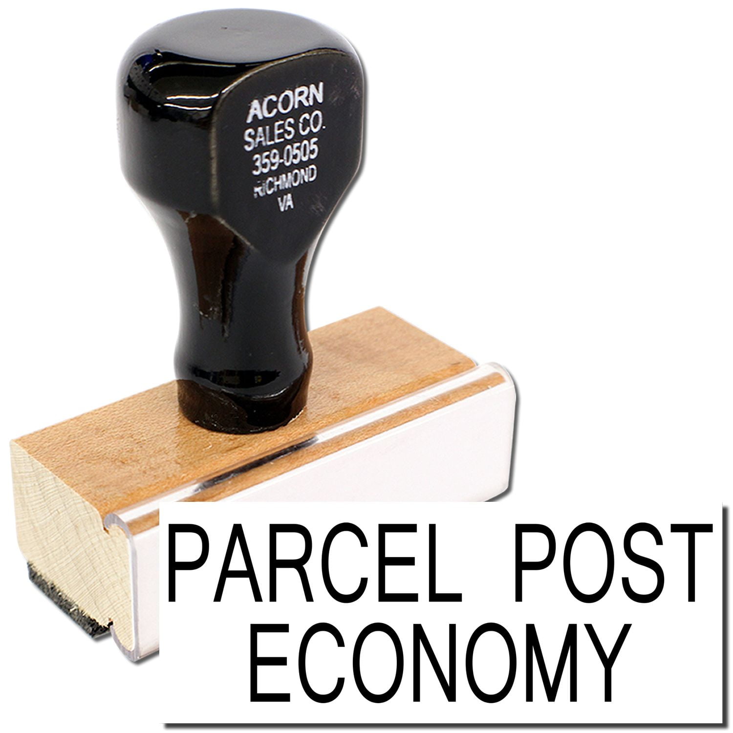 Large Parcel Post Economy Rubber Stamp, Wooden Handle Rubber Stamp