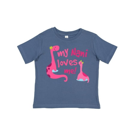 

Inktastic My Nani Loves Me Girl Dinosaur Gift Toddler Toddler Girl T-Shirt
