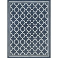thumbnail image 3 of 4x6 Water Resistant, Indoor Outdoor Rugs for Patios, Front Door Entry, Entryway, Deck, Porch, Balcony | Outside Area Rug for Patio | Navy, Geometric | Size: 4' x 5'3'', 3 of 8