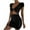 Black, variant on Ruched Cut Out Bodycon Dresses for Women Sexy V-Neck Short Sleeve 2 Piece Club Dress Slim Fit Mini Party Dress