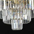 thumbnail image 2 of Gold Modern Crystal Chandelier Crystal Pendant Chandeliers Light Fixture 3-Tier Crystal Hanging Lighting for Living Dinning Room Bedroom Foyer, 2 of 6