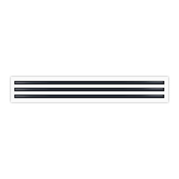 BUILDMART - 36" Linear Slot Diffuser - (3 Slot) Triple Slot - White Decorative Aluminum Air Vent - Heating and Cooling Modern AC Vent Cover for Ceiling, Walls & Floors - Texas Buildmart