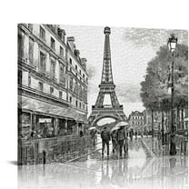 Nawypu Paris Eiffel Tower Wall Decor for Bedroom Canvas Wall Art Painting Pictures for Bathroom Wall Decor Pink Paris Girls Room Wall Art Decor Modern Artwork for Walls Framed Home Wall Decoration