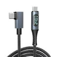 thumbnail image 1 of FLhrweasw Cable Datos USB4.0 40Gbps PD240W Cable Codo Carga Rápida Con Pantalla Alimentación, 1 of 9