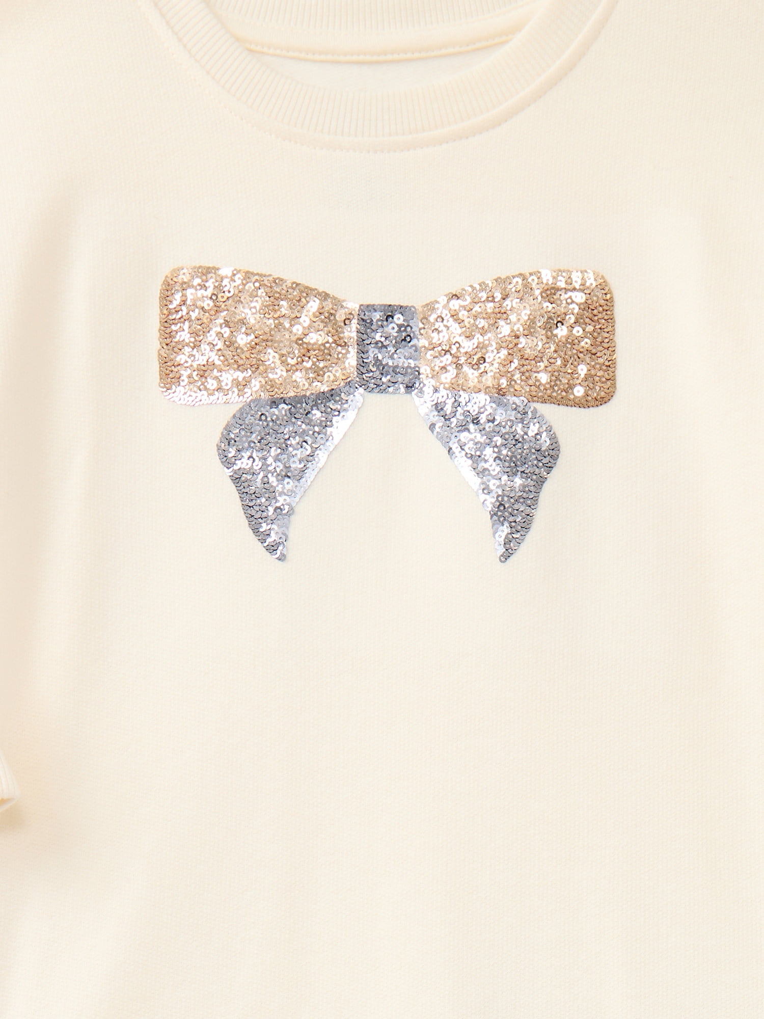 Wonder Nation Little Girls Ruffle Sweatshirt and Legging Outfit Set, Sizes 4-10