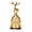 Gold, variant on LAZIOEGR Deer Shape Hand Bell Vintage Plating Process Rustproof Polished Metal Bell Gold, 4.6 inches / 11.6 cm
