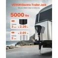 thumbnail image 2 of VEVOR Electric Trailer Jack, 5000 lbs, Heavy Duty RV Electric Power Tongue Jack with 7-pin Connector, Manual Crank Handle & Weatherproof Jack Cover, 10"-28.3" Lift, for Trailers, Campers & RVs, Black, 2 of 9