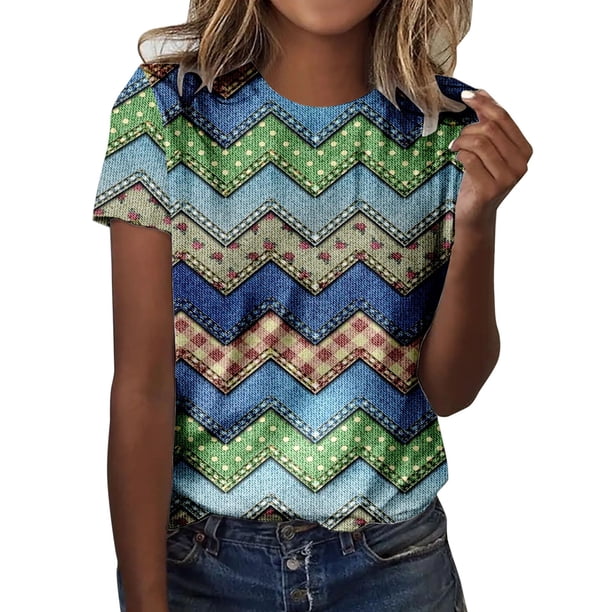 Gibobby Casual Playera de Manga Corta para Mujer Camiseta manga corta con cuello redondo informal verano para mujer(Verde,G)
