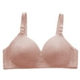 thumbnail image 2 of Push Up Thick Padded Bra Plunge Lace Underwire Support Bras for Women Add One Cup Light Brown 42, 2 of 6