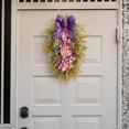 thumbnail image 5 of Zenghuiiii Spring Decoration Pendant Flowers Hanging Upside Down On Trees Large Purple Embroidered Flower Bow Door Hanging Decoration Fall Front Porch Decorations, 5 of 9
