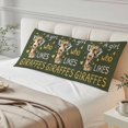 thumbnail image 4 of Green Giraffe Body Pillow Covers 20"x54", Love Heart Spring Floral Botanical Soft Brushed Microfiber Breathable Throw Pillow Covers, Pillowcase with Zipper for Couch Sofa Bedroom Living Room, 4 of 9