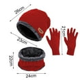 thumbnail image 5 of 3PCS Beanie Hat Gloves Scarf for Women and Men Oversize Winter Beanie,Warm Fleece Lined Touchscreen Gloves Hat Scarf Set, 5 of 6