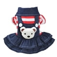 thumbnail image 1 of OUSITAID Chien Robe Chiot Denim Jupes de Cowboy Robes d'Hiver Jupes d'Automne, 1 of 7