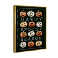 thumbnail image 3 of Stupell Industries Happy Spooky Season Pumpkins Graphic Art Metallic Gold Floating Framed Canvas Print Wall Art, Design by Elizabeth Tyndall, 3 of 6