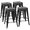 Black, variant on VINEEGO 24 Inches Metal Bar Stools High Backless Stackable Stools Indoor-Outdoor Counter Stools Set of 4 (Black)
