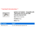 thumbnail image 2 of Ignition Lock Cylinder - Compatible with 1968 Pontiac GTO 6.6L V8 CARB Naturally Aspirated GAS - AC Delco, 2 of 2