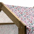 thumbnail image 4 of Tulip Pet House, Floral Background with Linked Swirling Tulip and Branches Fresh Ornate, Outdoor & Indoor Portable Dog Kennel with Pillow and Cover, 5 Sizes, Pink Teal Red, by Ambesonne, 4 of 4