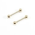 thumbnail image 3 of 14 Karat Solid Gold Nipple Ring Straight Barbell 14 Gauge - Pair, 3 of 5