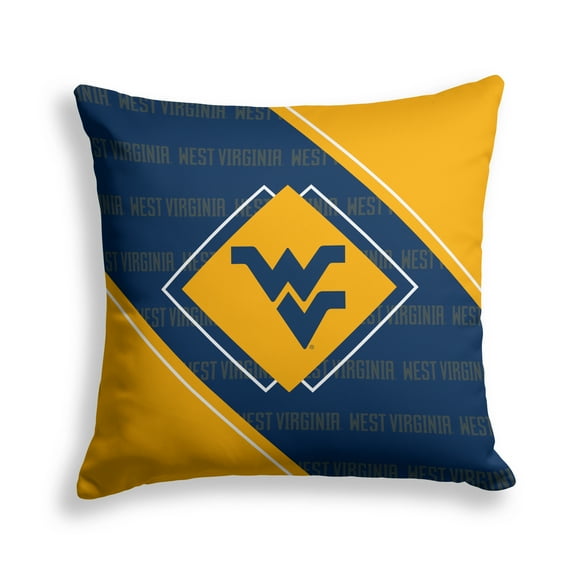 Pegasus West Virginia Mountaineers 18" x 18" Diamond Boxed Decor Pillow